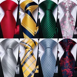 Ensemble de boutons de manchette à carreaux rayés classiques pour hommes, cravate de la présidence de la fête de mariage, mouchoir, accessoires de mode, cadeau pour homme, 8cm, 2023