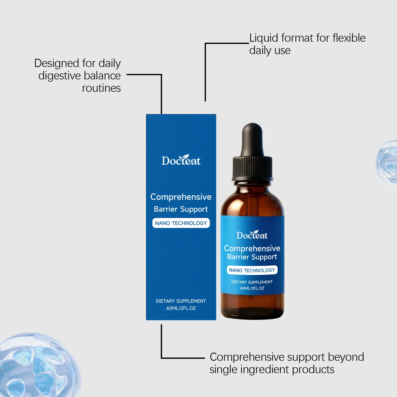 DOCTEAT Digestive Boosting Drops Burn Fat Stimulate Metabolism Maintain Blood Sugar Balance Detox Weight Loss Slimming Drops view 3