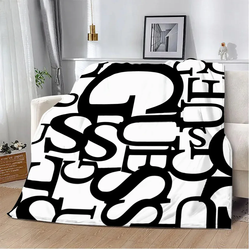 Hot Luxury Fashion Printed Blanket Picnic Blankets Warm Blanket Soft and Comfortable Blanket-G-GUESS-s Home Travel Birthday