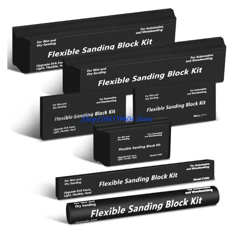 

12QM Professional 7pcs eva Sanding Blocks Blocks Car Detailing Деревянный шлифовальный инструмент пена строитель