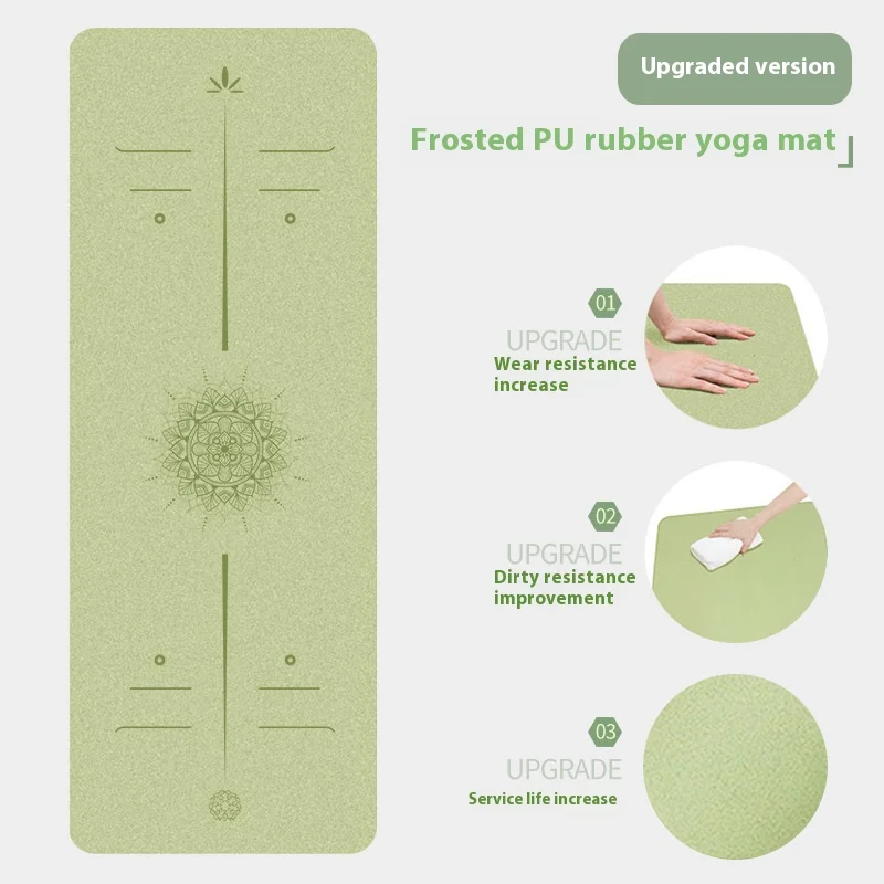 

Frosted PU Natural Rubber Yoga Mat Non-Slip Wear-Resistant Shock-Absorbing Sports Dance Fitness Earthy Mat