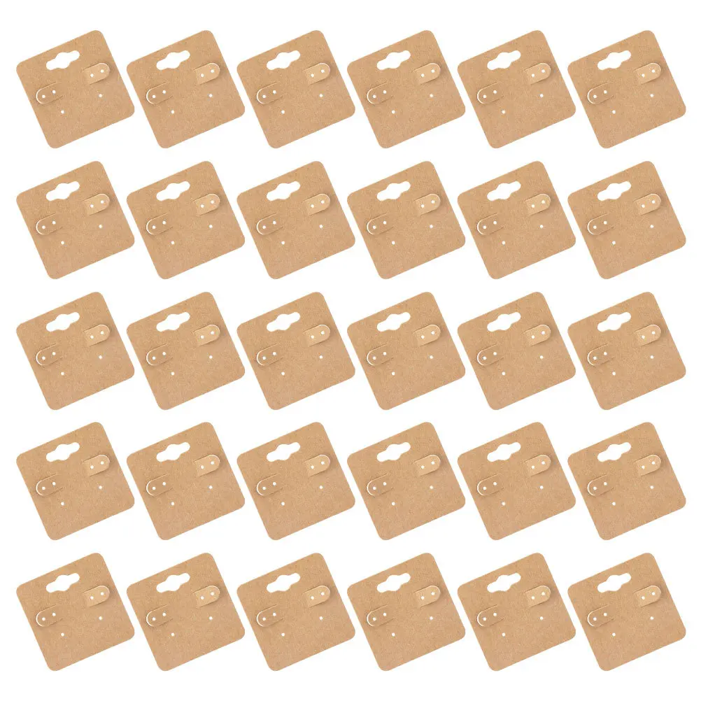 

100 шт. картонных карточек-держателей для серег, пустые, для упаковки ювелирных изделий, розничная продажа