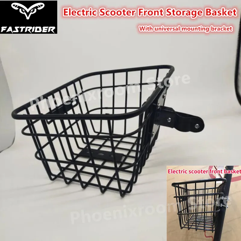 Stainless Head Handle Basket for Electric Scooter Bike Front Rear Storage Basket Mountain Bike Basket With mounting bracket