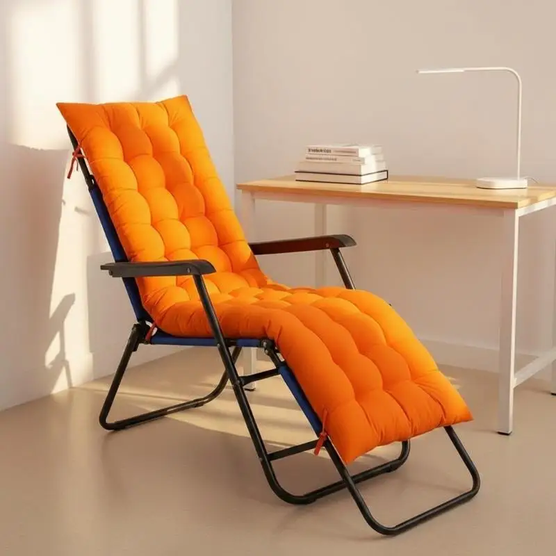 Modern Solid Color Integrated Back Cushion Thick Soft Office Chair Mat for Student Dorm Work Use