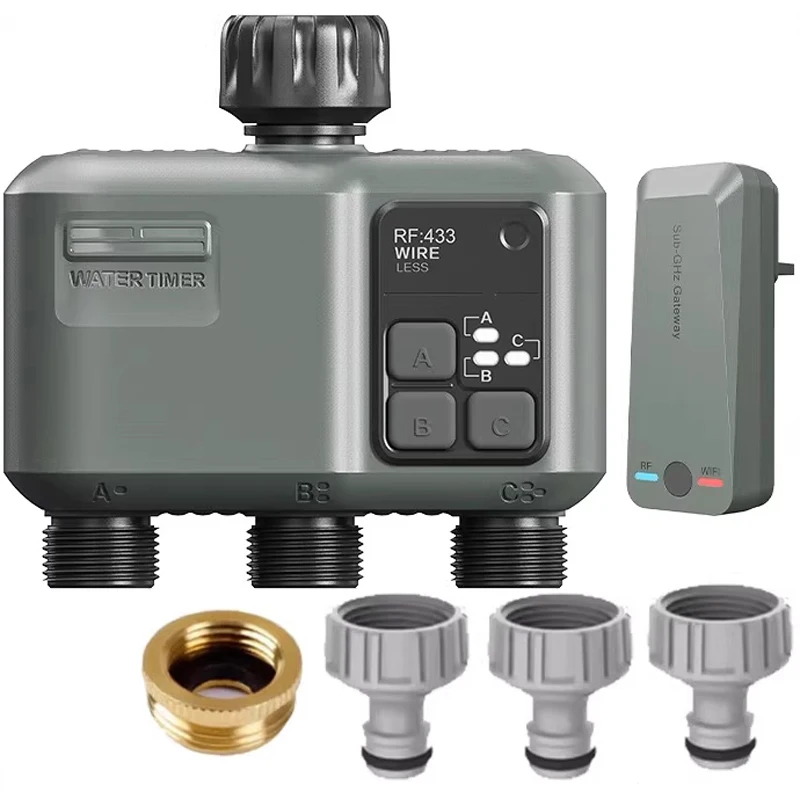 RF433 WiFi الهاتف المحمول عن بعد وحدة تحكم سقي أوتوماتيكية ذكية توقيت الري قطعة أثرية 433 ميجا هرتز