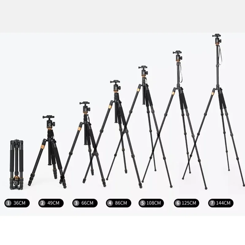 QZSD Q999S ถ่ายภาพระดับมืออาชีพอลูมิเนียมคุณภาพสูงชุดขาตั้งกล้องพับ Monopod Ball Head สำหรับเดินทางกล้อง DSLR