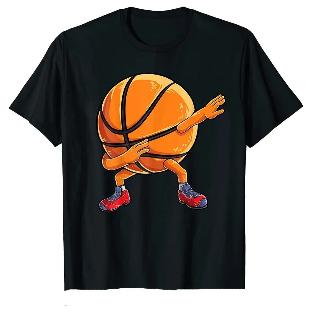 

Basketball Athlete T-shirt Street Dress Short Sleeve Birthday Gift Summer Style Basketball Enthusiast T-shirt Shirt