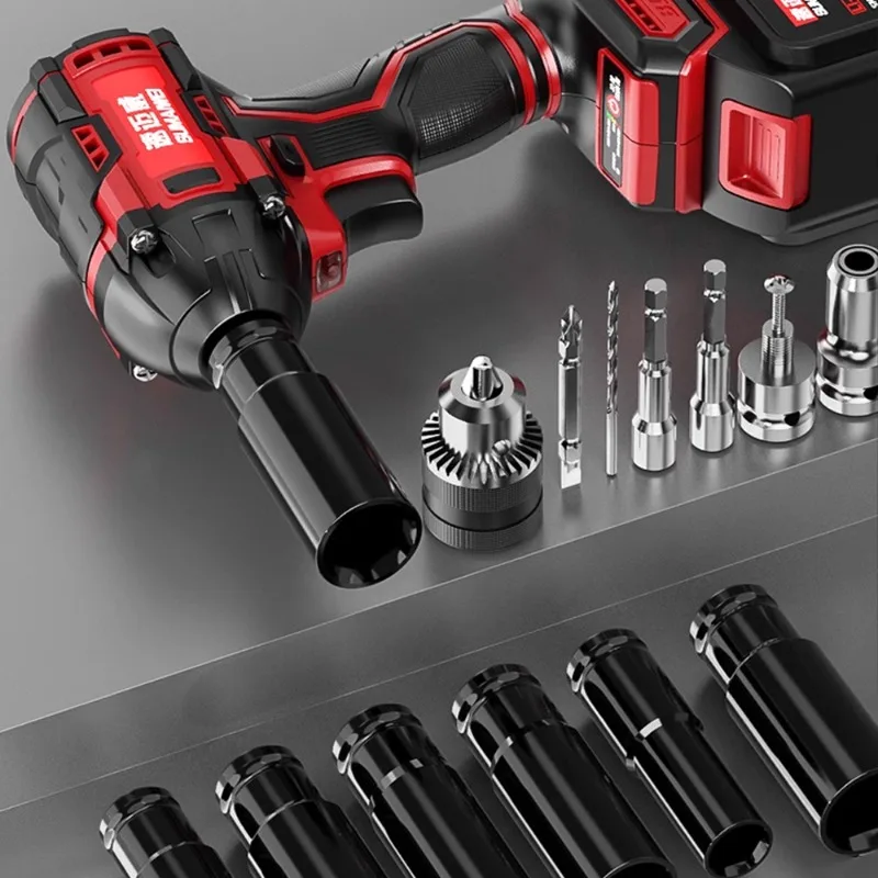 Electric Wrench Set Lithium Ion Impact Wrench Car Truck Repair Home Power Tools Rechargeable