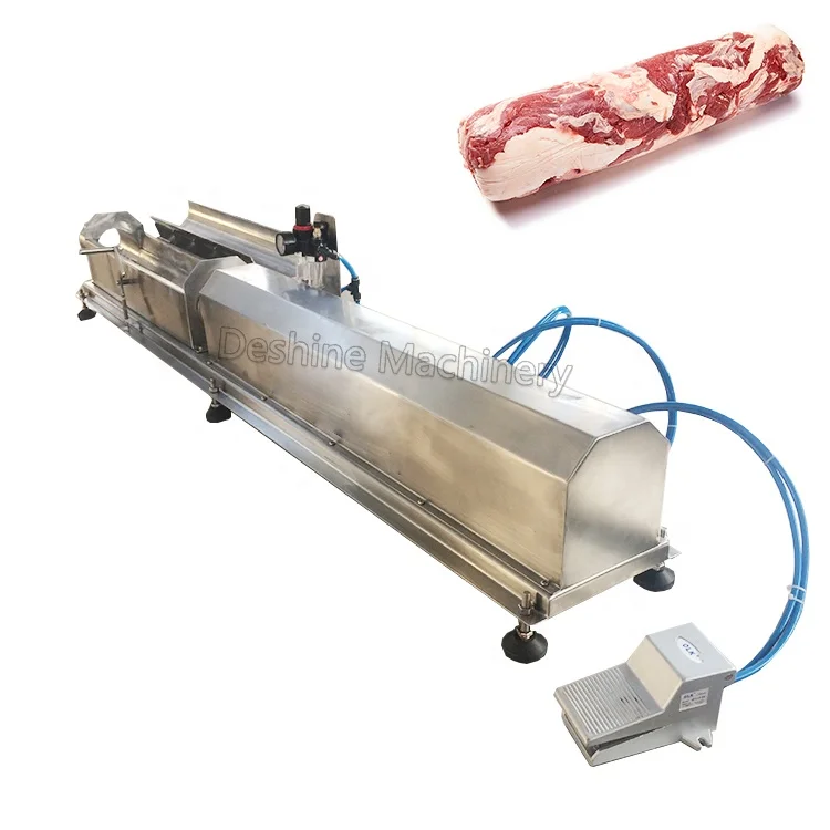 

Fresh Meat Roll Filler and Packager Bagged Meat Tightening Baler Packer Beef and Mutton Roll Tightening Clipper Machine