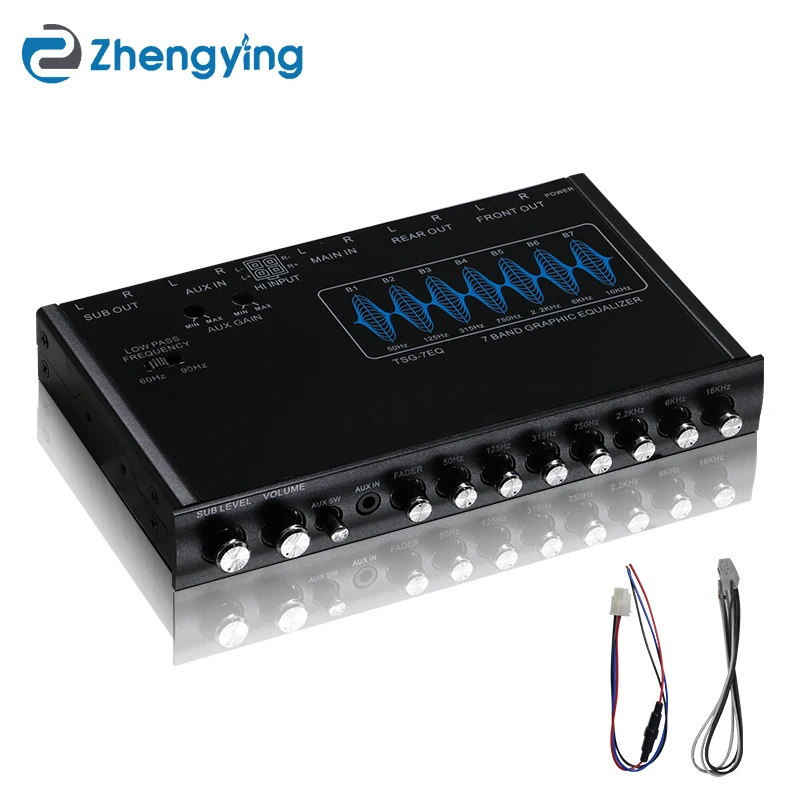Mayoristas de fábrica Nuevo ecualizador de 7 bandas EQS755 ecualizador de 12 V para sistema de sonido de coche Subwoofer Crossover