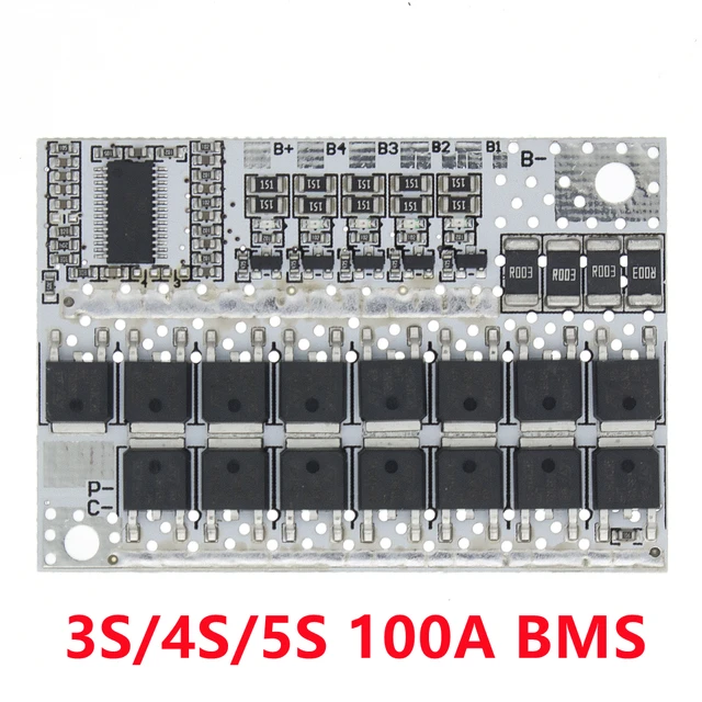 3S 4S 5S BMS 100A 21V 18V 16.8V 12V 18650 Li-ion LMO Trójskładnikowa płytka zabezpieczająca akumulator litowy Równowaga ładowania