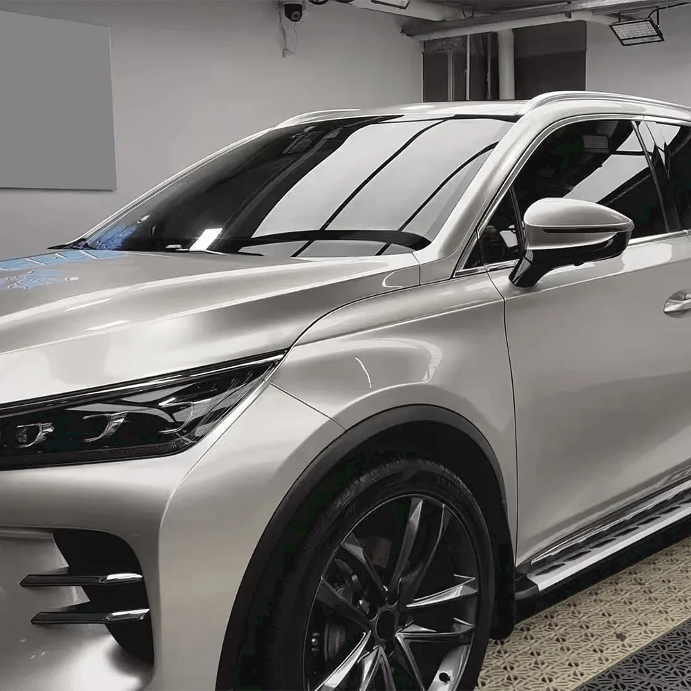 

Metallic Light Beige Champagne Wrap PET DIY Vinyl Film Car Whole Body Decal PVC Sticker Protective Cover Auto Tuning Accessories