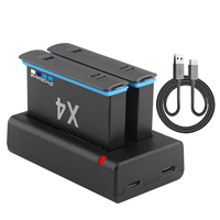 2600mAh For Insta360 X4 Battery w 2-Slot Charger Charge Hub for Insta360 X4 Battery Power Accessories