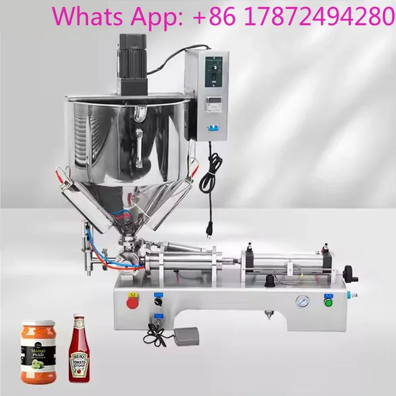 

Thick Paste And Liquid Durable With Mixer And Heater Hopper Adjust Filling Machine Durable Use Filling Machine