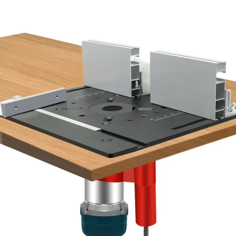 Flip lift base + aluminum alloy flip plate, woodworking table lift table