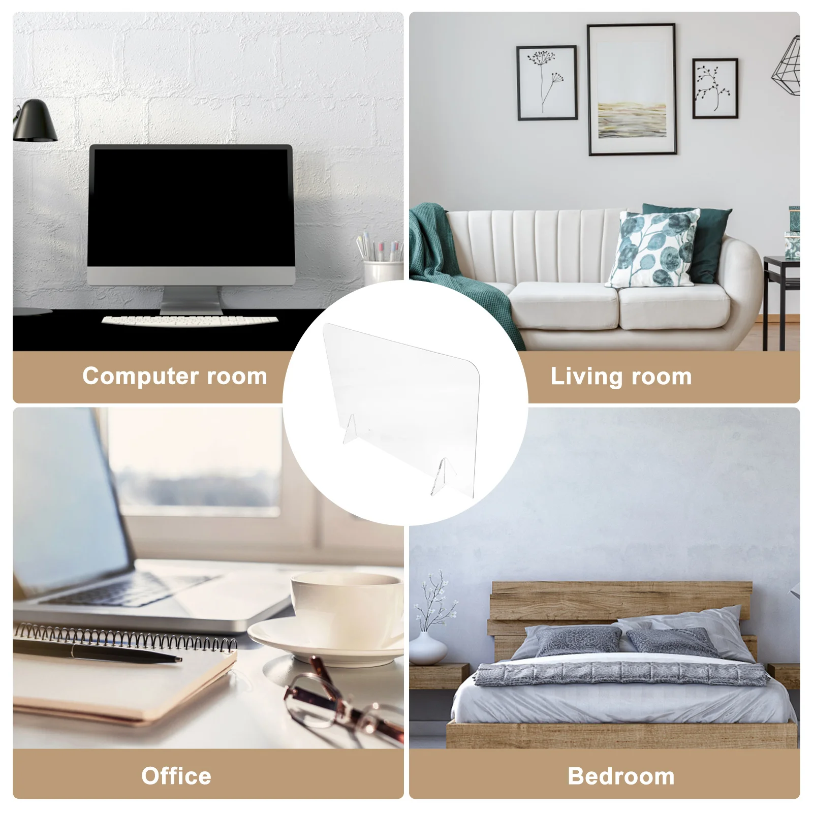 1 Set Acrylic Message Transparent Writing Board For Students Home Office School Use Multi-Function Memo Note Organizer Desktop