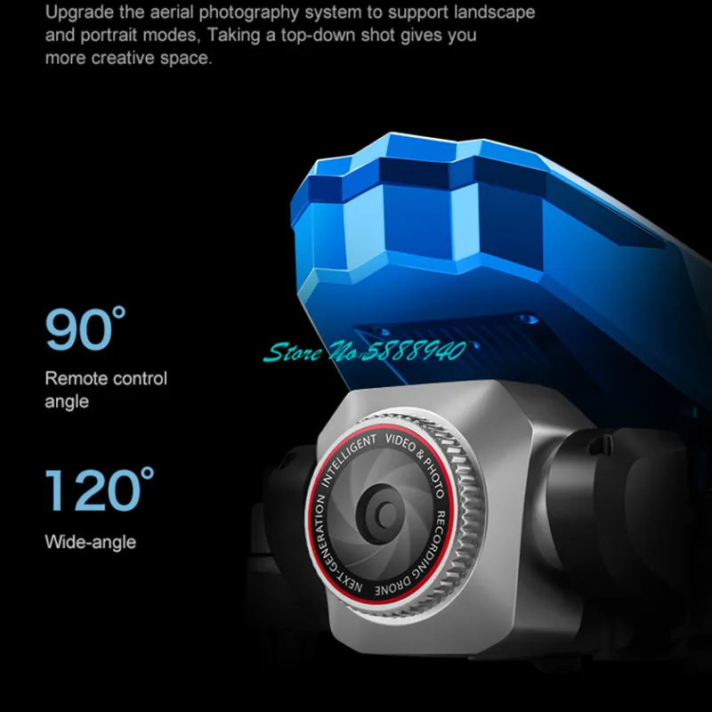 

Smart Brushless Obstacle Avoidance FPV Remote Control with Screen Drone 4K ESC 360° Roll Optical Flow Positioning RC Qucdcopter