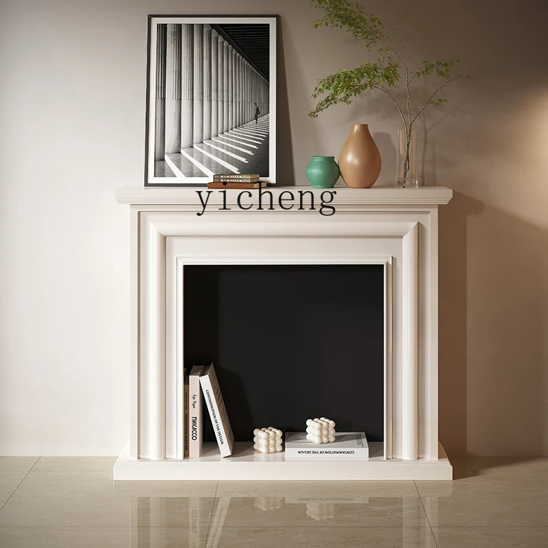 

solid wood European electronic fireplace cabinet household interior decoration TV cabinet living room entry