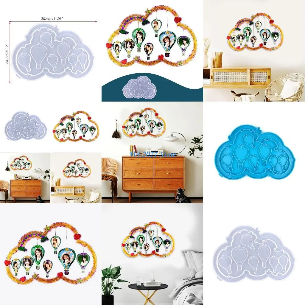 

G5GC Photo Frame Epoxy Mold for DIY Decorative Craft Jewelry Making Silicone Mould