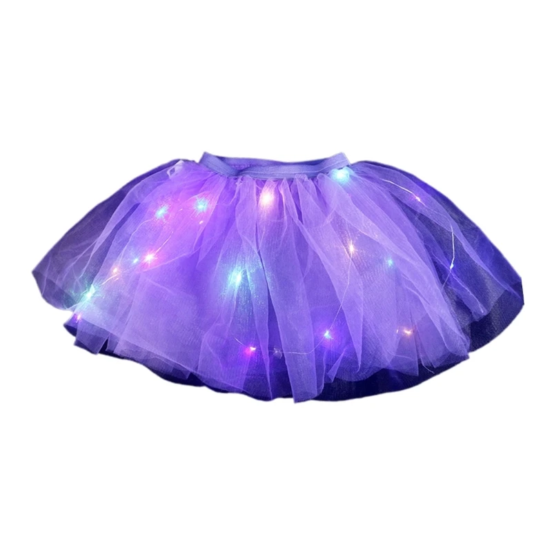 Toddler Girl Tutu Skirt with LED Princess Fairy Dress Glowing Tulle Tutu Skirt School Play Ballet Skirt for Little Girls