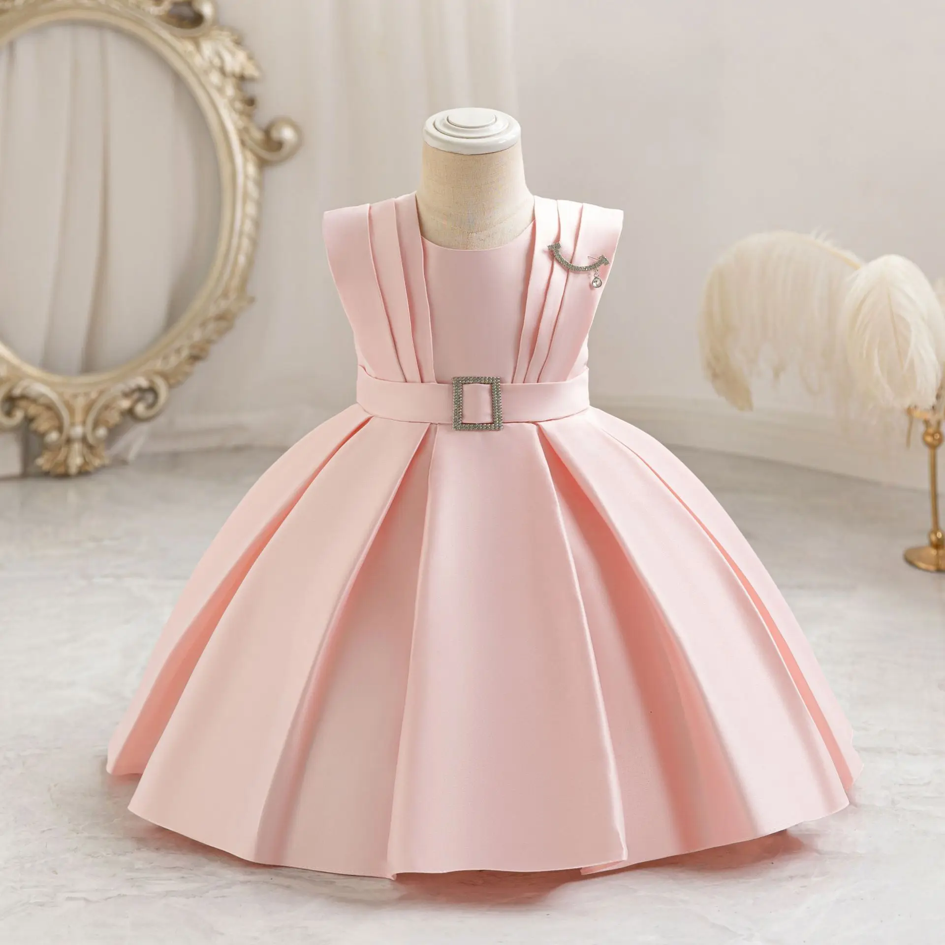 

New children's birthday party cute princess dress, baby's fun and fashionable dress, girl flower girl high-end evening dress