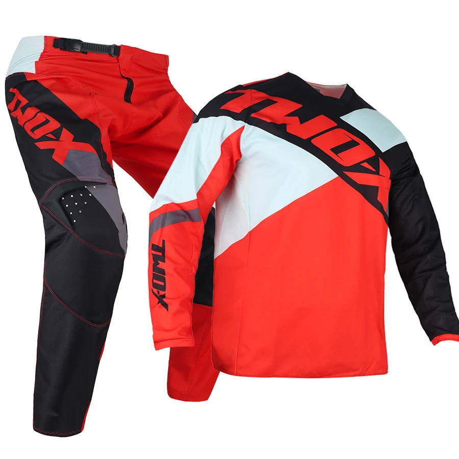 MTB Bike Gear Set Motocross Racing 180 Xpozr Jersey Pants Combo Moto Kits MX BMX Motor Red White Suit Men