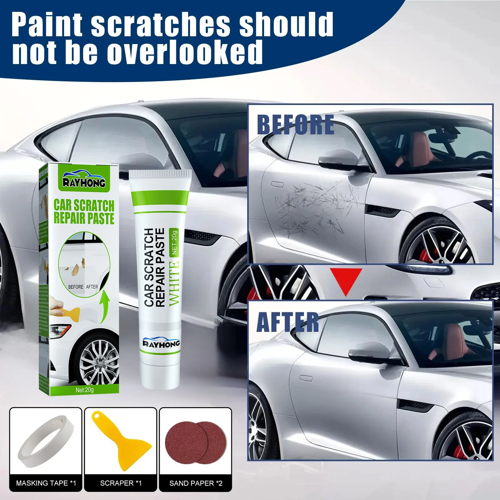 Car Quick Drying Small Soil Repair Set Cleaning Decontamination Polishing Car Scratches Fill Defects Repair Agent