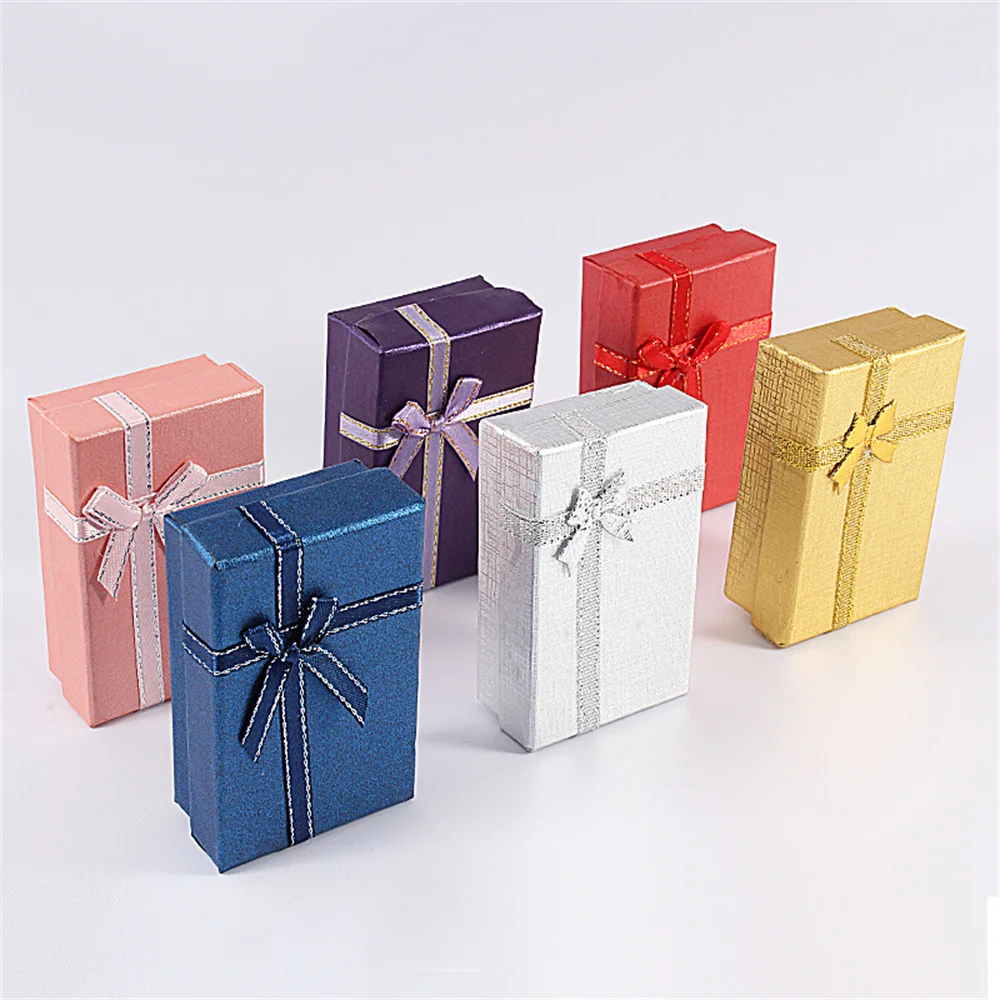 Jewelry Box for Engagement Ring Earrings Necklace Bracelet Bowknot Box Earrings Bracelets Boxes Shape Gift Packaging Party Favor