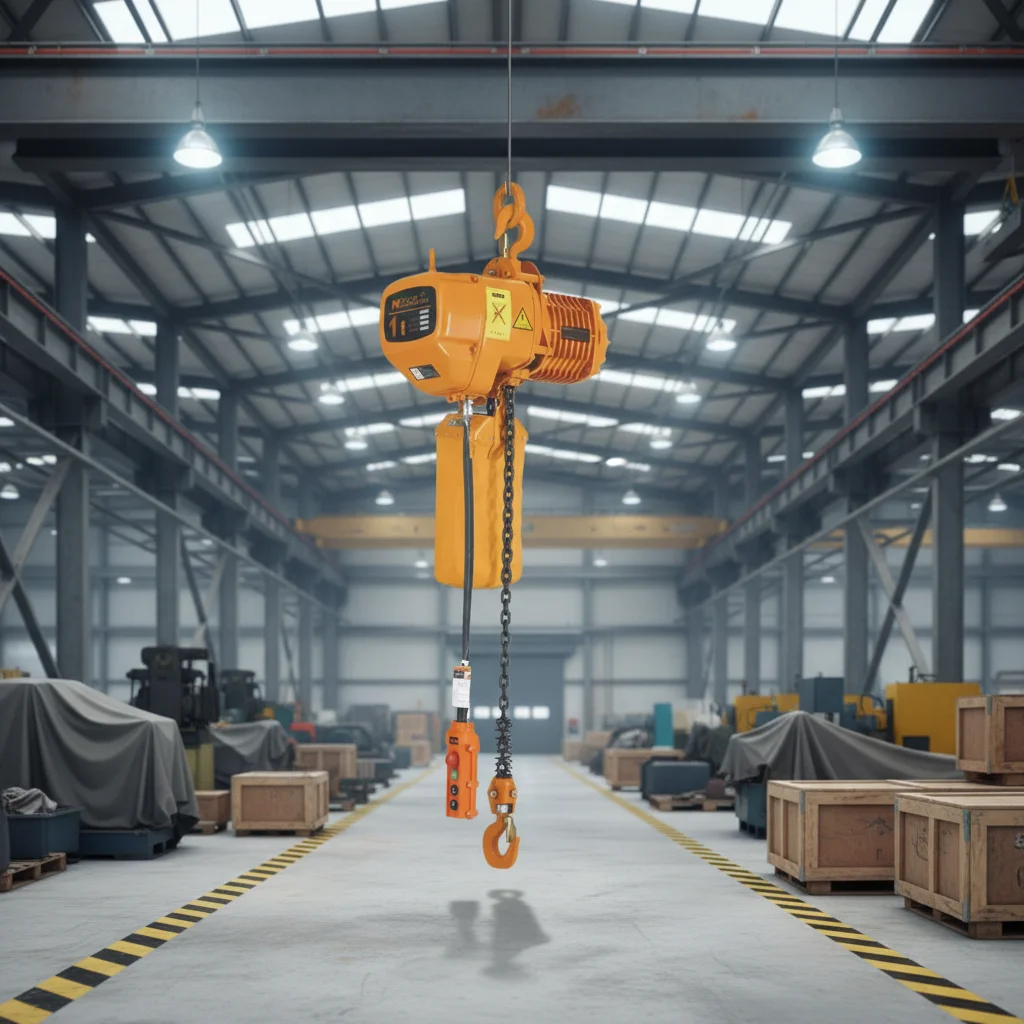 1 Ton Electric Chain Hoist CE Certified Single Phase 380V Heavy Duty Industrial Grade Lifting Equipment for Warehouse Pro