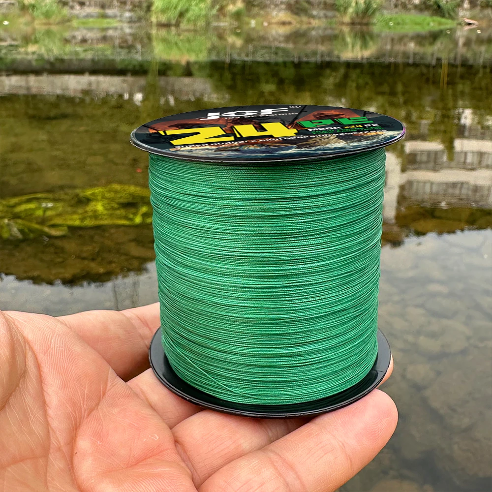 JOF 24-Strang Geflochtene PE-Angelschnur 500M Fliegenschnur Multifilament Karpfenschnur X24 Japan Mehrfarbige Meereschnur Extrem Stark – Detail 5