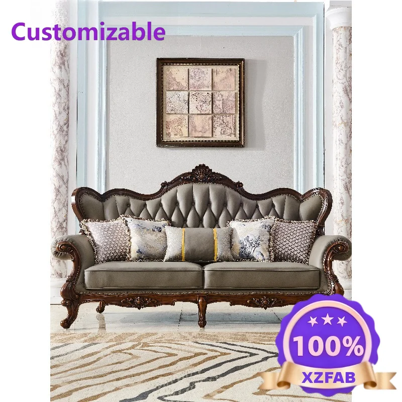 Factory Direct 2026 European sofa living room first layer cowhide sofa American leather sofa large apartment