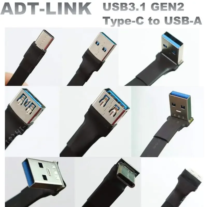 

USB 3.1 FPV FPC Type-A To Type-C Male/Female Up/Down Angled USB Data&Charging Cable USB A C Gen2 Adapter For PC TV USB Extender