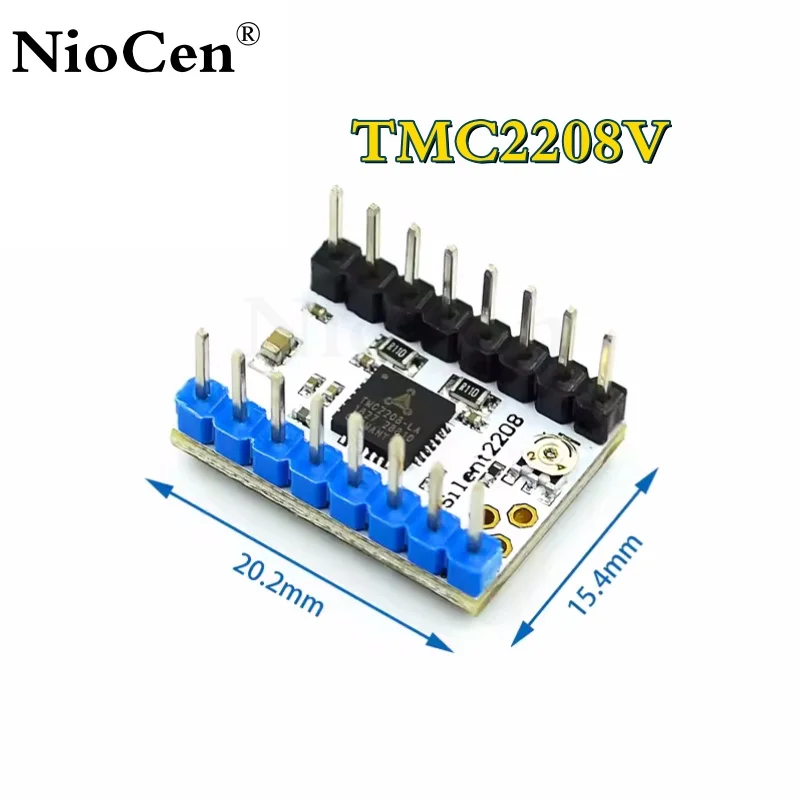(1 uds) accesorios de impresora 3D TMC2208V1.2 motor paso a paso silencioso 256 subdivisión corriente máxima 2A