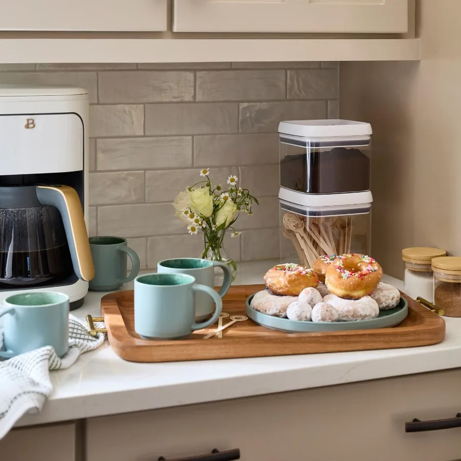 Prato de jantar empilhável de grés verde Parker