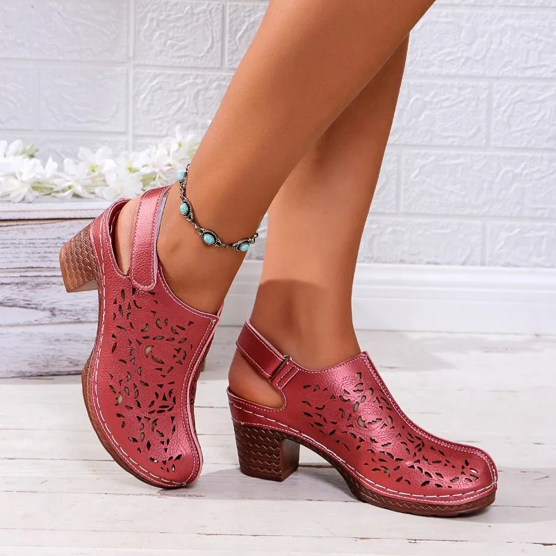 

2025 модная женская обувь, женские сандалии с закрытым носком, новые летние повседневные римские сандалии на каблуке с открытым носком, большие размеры, бестселлер