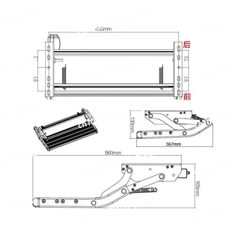 C-type stepper RV supplies RV manual welcome pedal pedal retractable automatic
