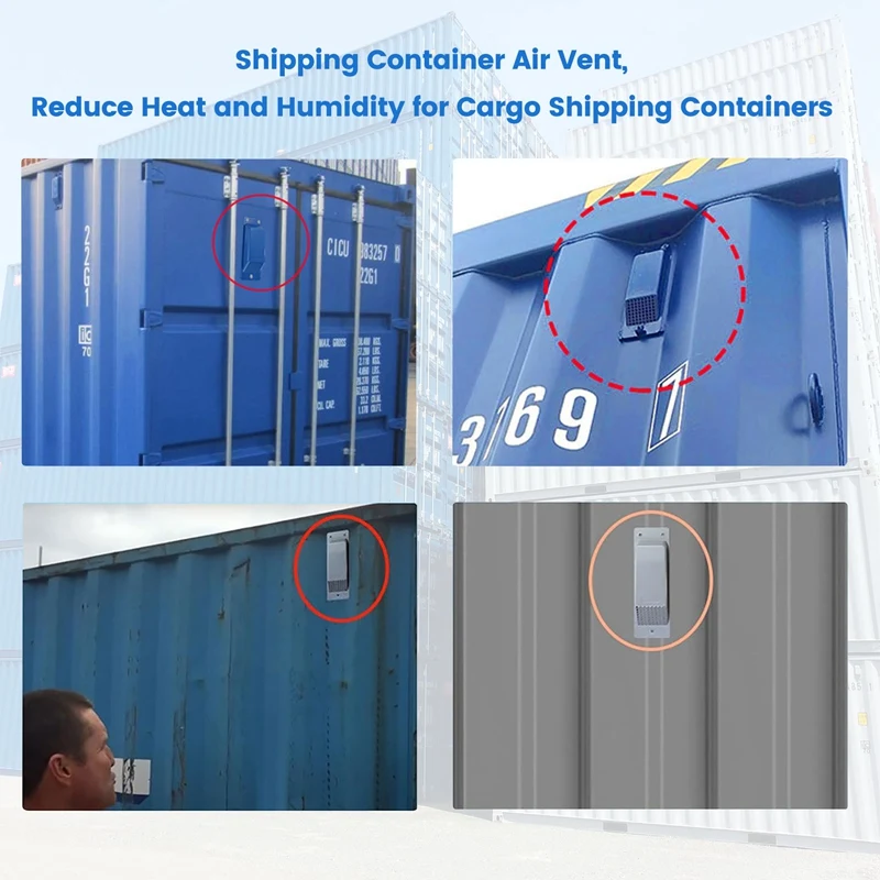 8PCS Shipping Container Air Vent Kit Heavy Duty Shipping Container Accessories Flow Ventilation Kit