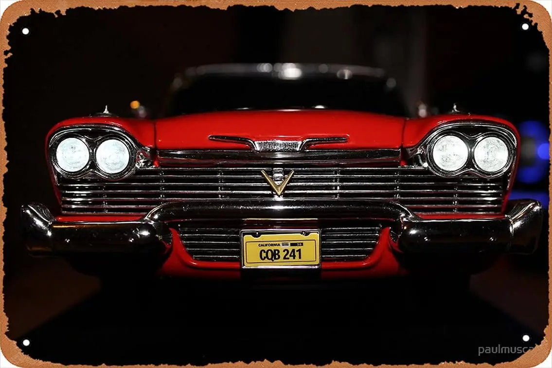 Stephen Kings Christine Poster Metal Tin Sign 8 x 12 Vintage Retro Man Cave Wall Decor