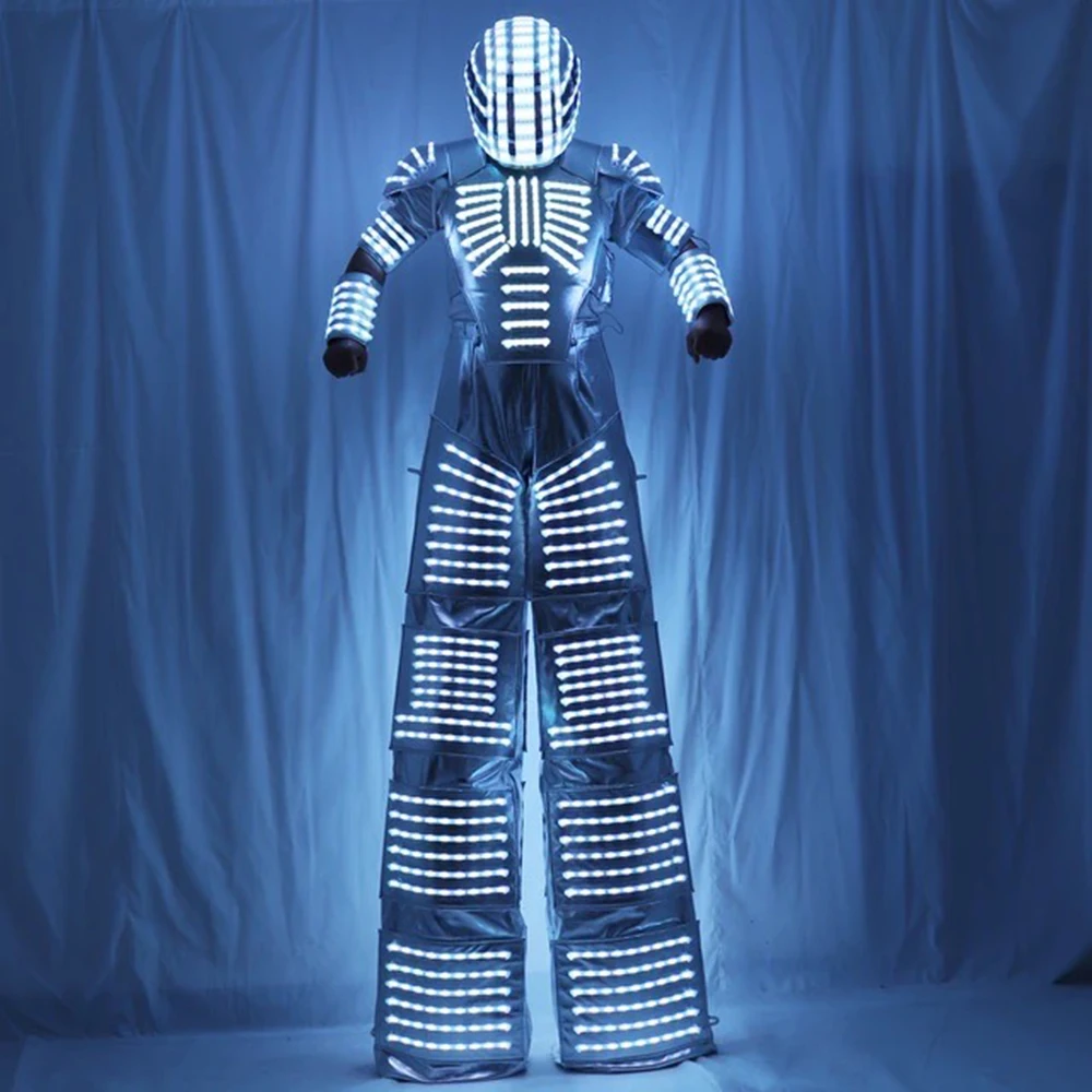 

Luminous LED Stilts Walker Robot Qualified Factory Direct Supply Light Up Costume for Events Holiday Show Performance