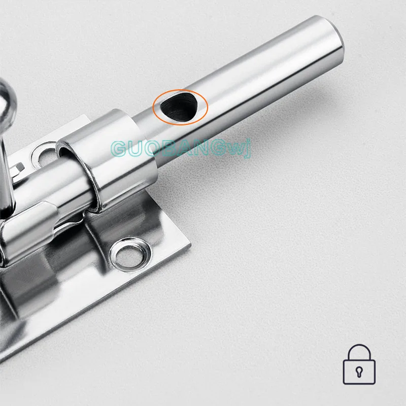 

201/304 Stainless Steel Heavy Duty Top Bottom Bolt,Fire Door Lock,Surface Mount Latch,Gate Security Bolt Thickened Door Bolt