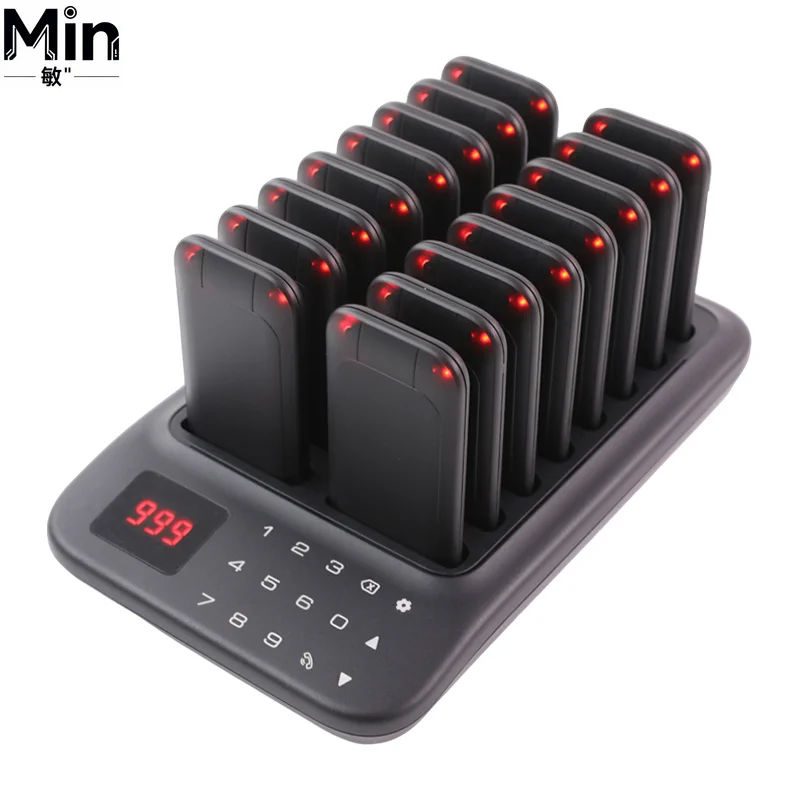 Waterproof Wireless Food Pager System Portable Guest Calling Paging Device for Catering Medical Service