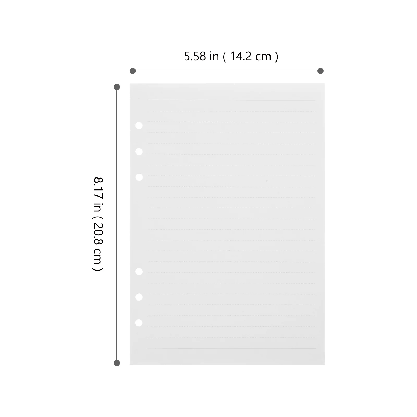80 Lembar Kertas Refill Planner, Kertas Notebook Loose Leaf Pengganti A5, Kertas Notepad Tebal Halus 6 Lubang, Isi Binder Notepad