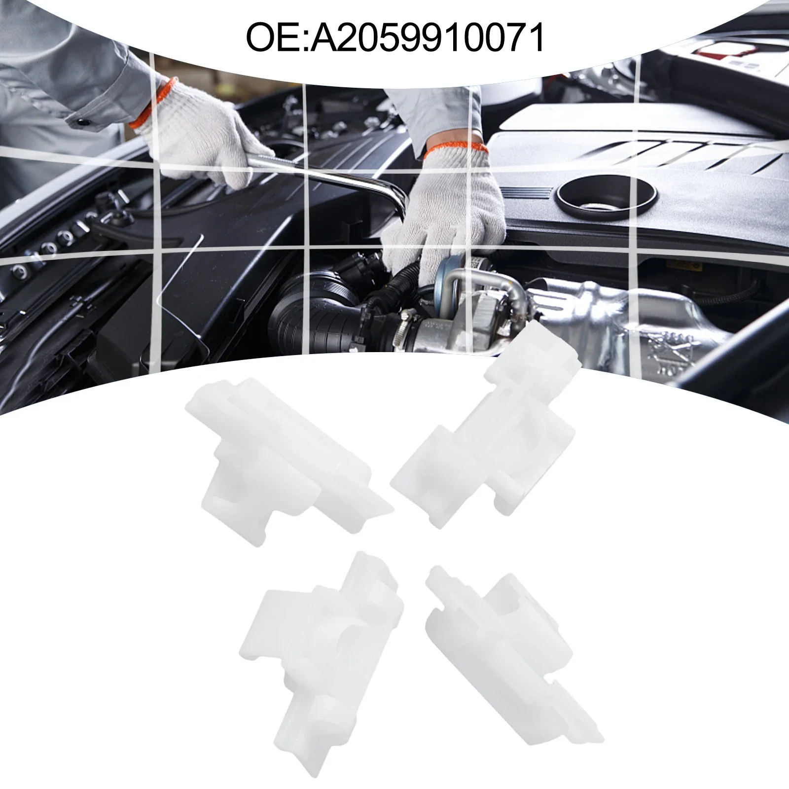 A2059910071 Clips White Compatibility Door Fairing Easy Installation For Benz A2059910071 For Mercedes For Benz