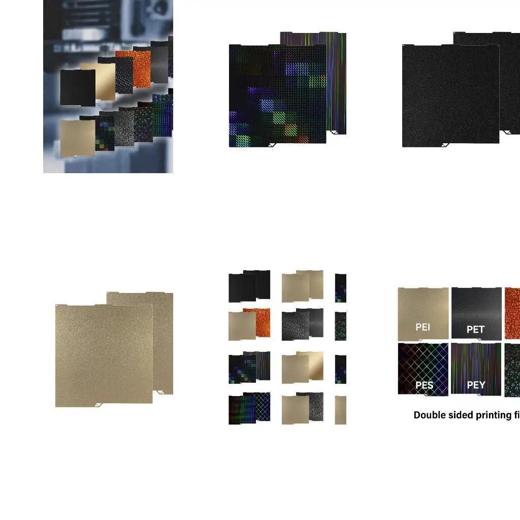 

652F 256x268 мм лист PEI Магнитная сборка PEI Песчаная стальная гибкая платформа Магнитная стальная лист для 3 -принтера