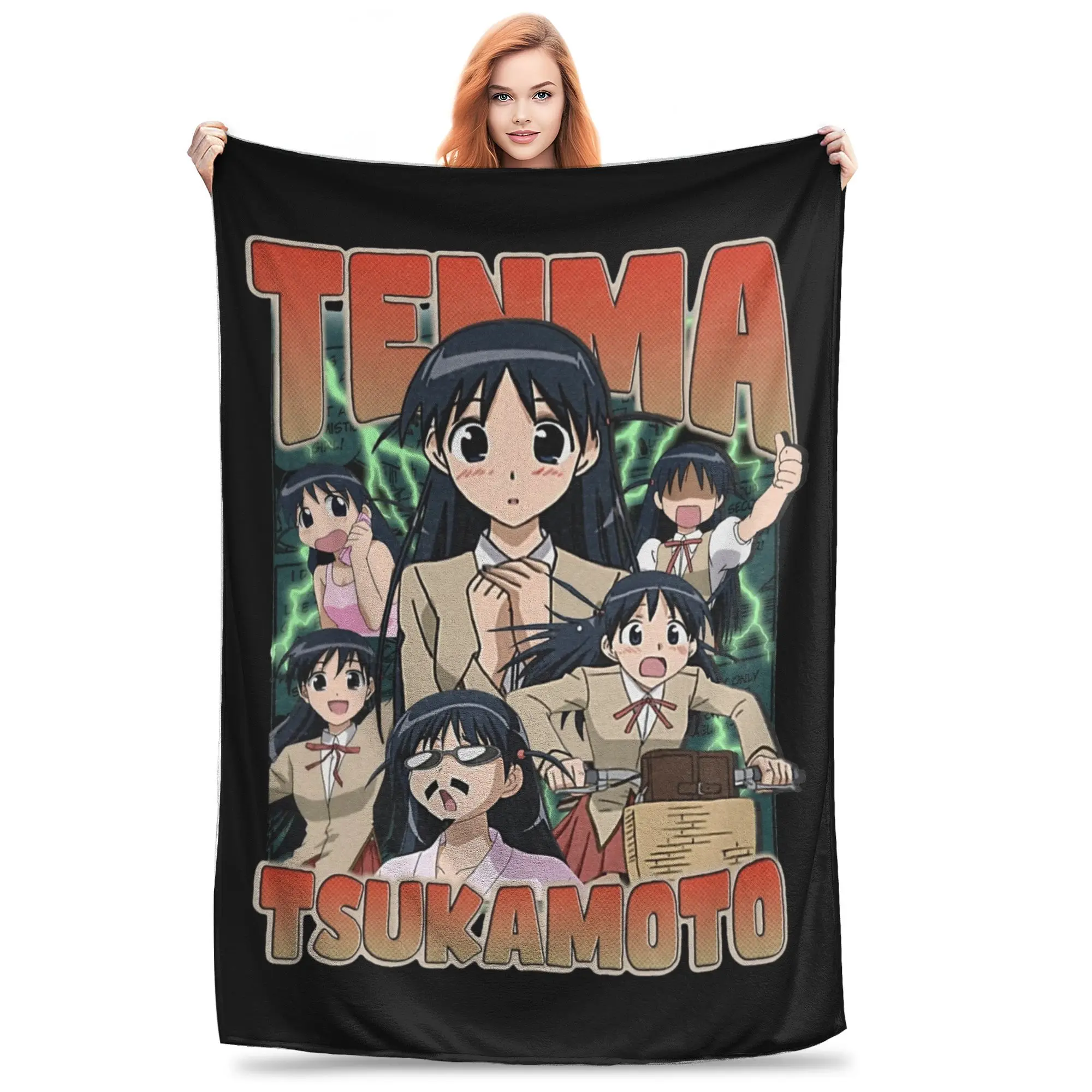 Tenma Tsukamoto School Rumble Merch Blanket Ultra Soft Cute Anime Girl Throw Blankets for Living Room Multi-size