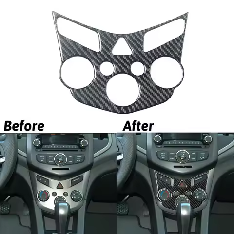 Carbon Fiber Interior Climate Control Cover Trim for Chevrolet For Sonic 1216 Upgrade Your Car with Durability