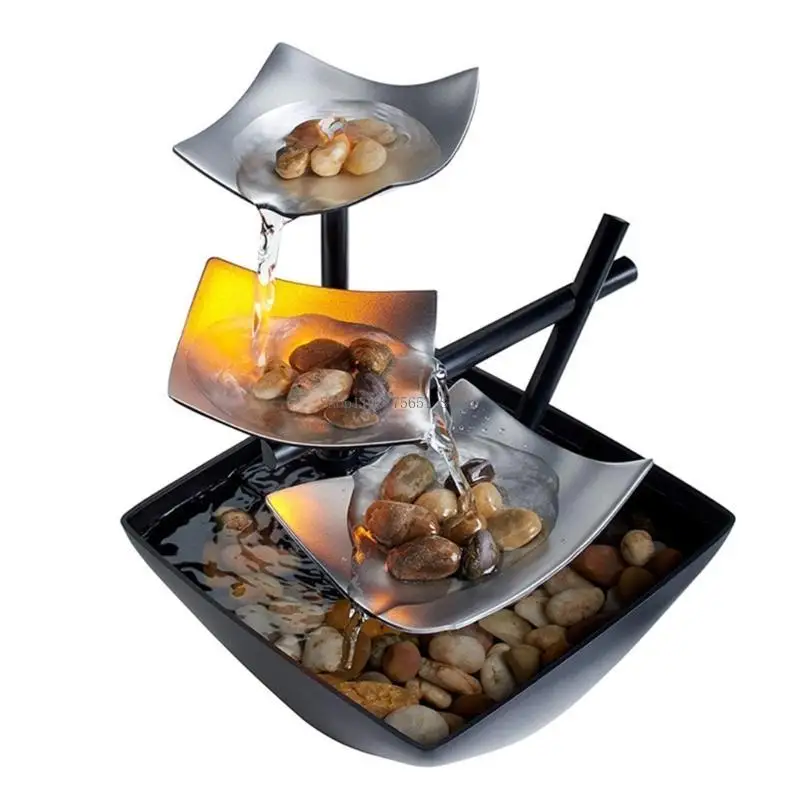 نافورة الطاولة، شلال، تأملات رائعة، ديكورات مائية لمكتب التأملات #4