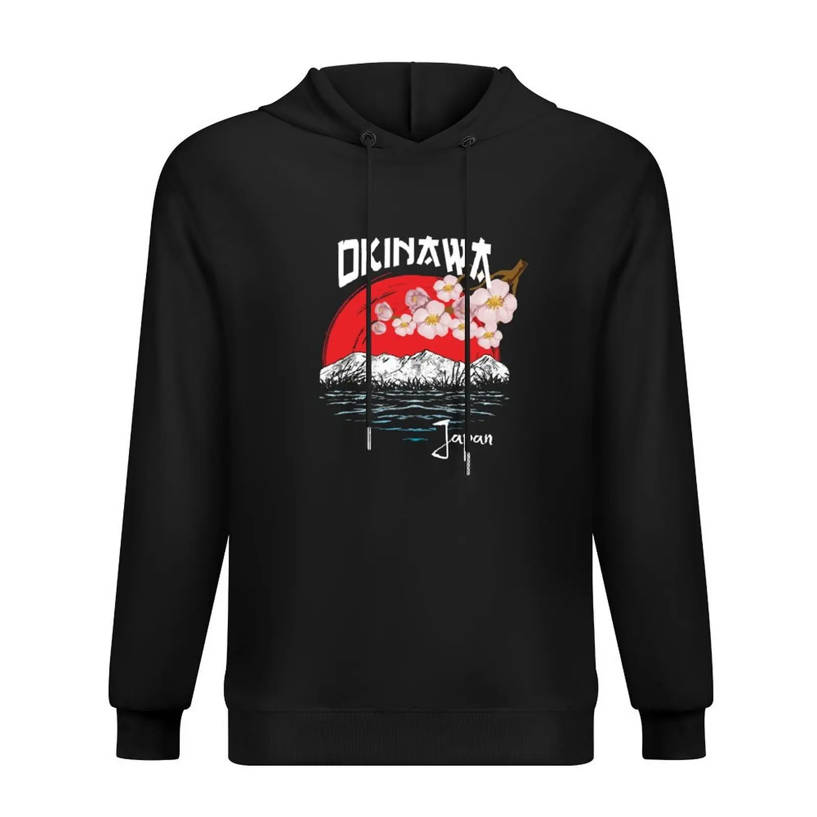 

Okinawa Japan Cherry Blossom Art Hoodie men's sweat-shirt set mens clothes blouse anime hoodie