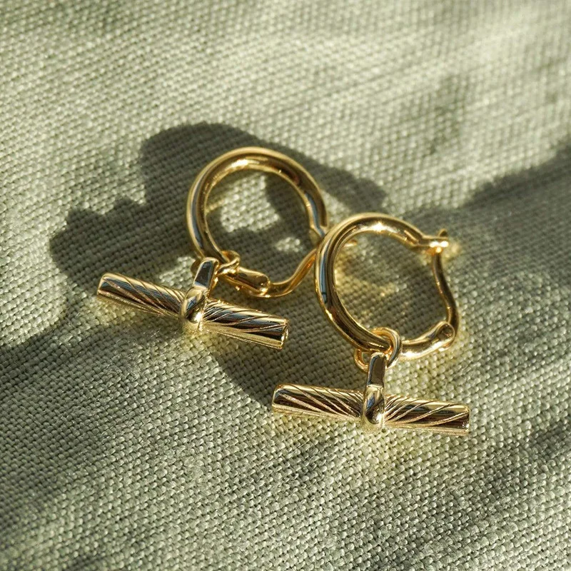 

Серьги-клипсы Jenny&Dave в стиле Ins, из стерлингового серебра S925, в форме буквы T, в стиле Ins, для женщин