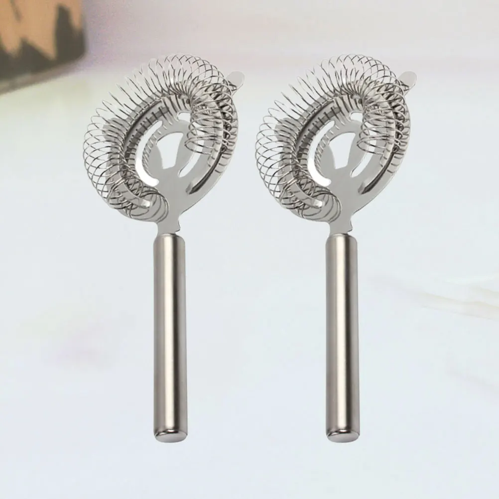 

2 pcs Stainless Steel Cocktail Strainer Ice Filter Tool for Bar Restaurant Home Bartending Party Kitchen Gadgets